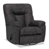 Fauteuil pivotant, berçant et inclinable Design à mon image de 35,5 po en tissu d’apparence cuir - gris ardoise Ranger