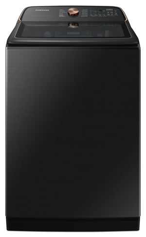 Laveuse haute efficacité Samsung à chargement par le haut de 6,2 pi³ - acier inoxydable noir - WA54CG7550AVA4