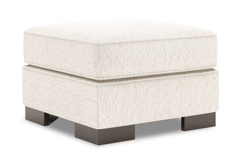 Pouf personnalisable Track de Sofa Lab de 24 po fabriqué au Canada en tissu de chenille - beige Luxury Sand