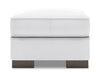 Pouf personnalisable Track de Sofa Lab de 24 po fabriqué au Canada en tissu d’apparence lin - blanc Pax Ice