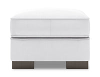  Pouf Track de Sofa Lab de 24 po fabriqué au Canada en tissu d’apparence lin - blanc Pax Ice 