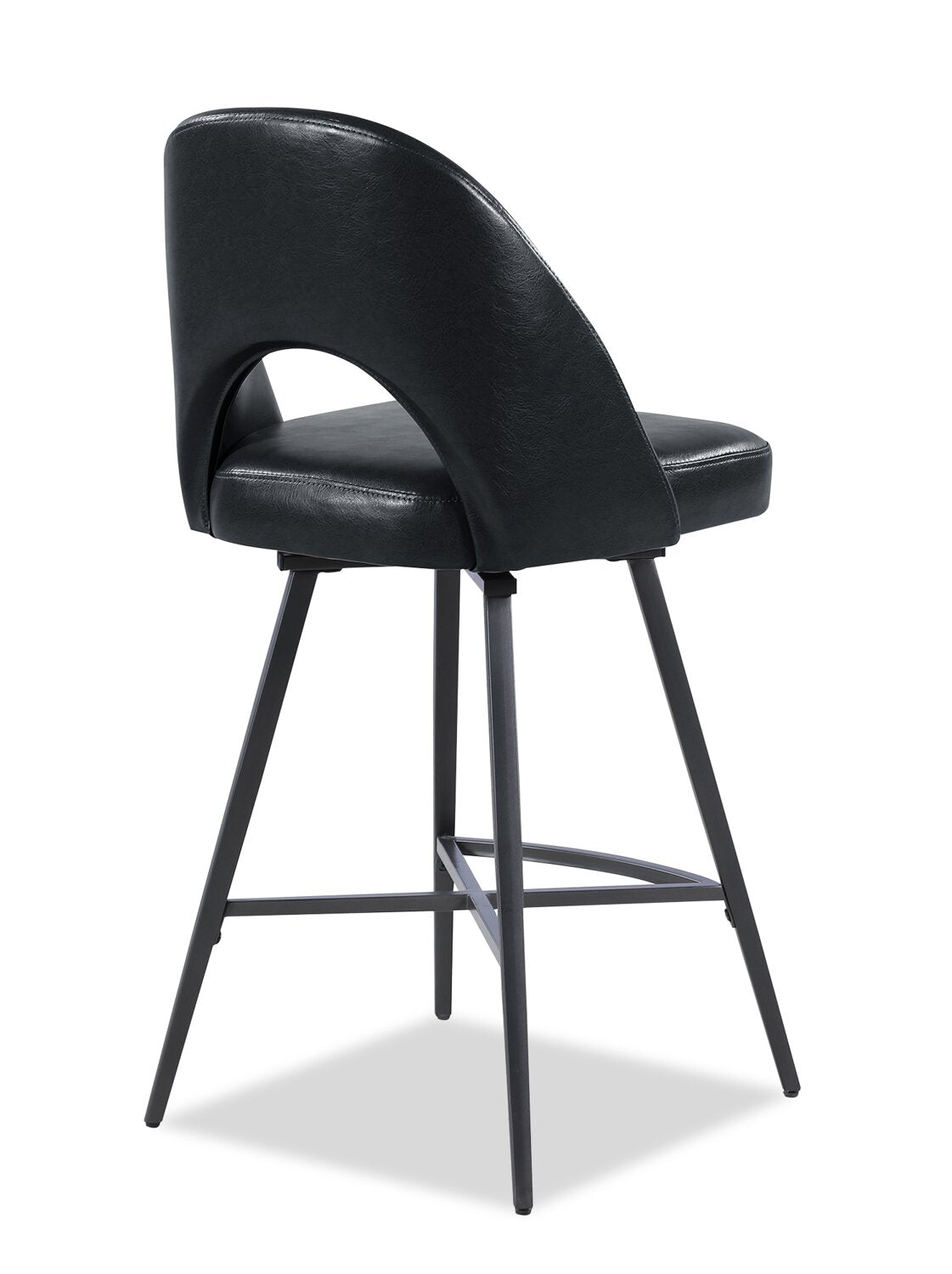 IDIMEX Lot De 2 Tabourets De Bar IREK - Design Retro Vert De Gris Et Métal Noir, Hauteur Assise 75 Cm, Parfait Pour Cuisine Et Comptoir