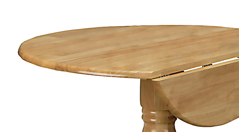 Table de salle à manger Hana de 40 po (L) à abattant, en bois et avec base piédestal - naturelle
