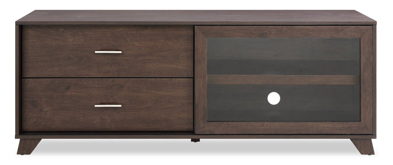 Meuble pour téléviseur moderne Jacob de 60 po avec rangement et système de gestion des câbles pour téléviseurs jusqu’à 65 po - espresso