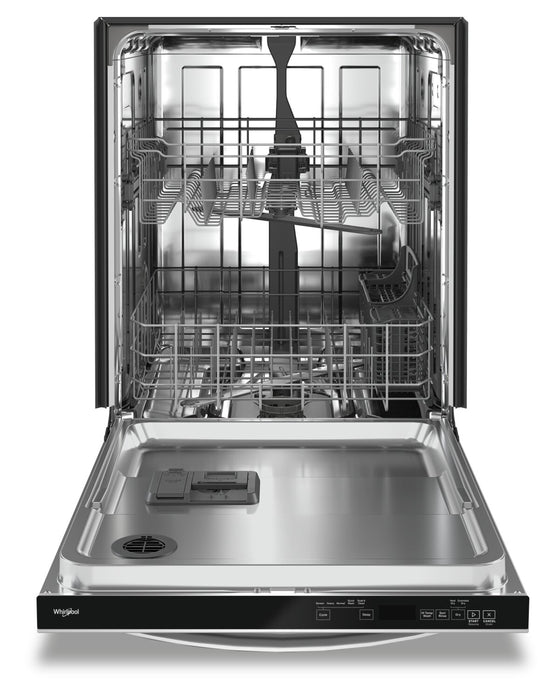 Lave-vaisselle encastré Whirlpool de 24 po et de 50 dBA avec commandes sur le dessus - acier inoxydable résistant aux traces de doigts - WDT740SALZ