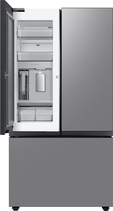 Réfrigérateur BESPOKE Samsung de 24 pi³ et de 36 po de profondeur comptoir avec zone de boissons Beverage CenterMC - acier inoxydable - RF24BB6600QLAA