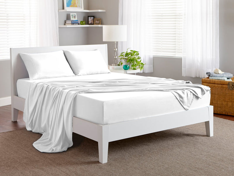 Ensemble de draps Basic BEDGEARMD 3 pièces pour lit simple - blanc
