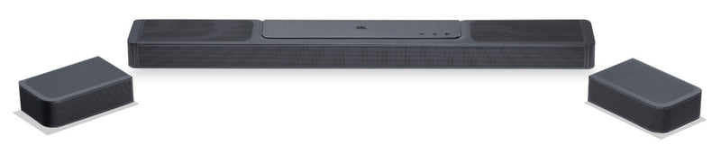 Barre de son à 11.1.4 canaux JBL avec Dolby AtmosMD, DTS:X, caisson d’extrêmes graves sans fil et haut-parleurs amovibles (JBLBAR1300BLKAM)