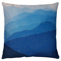 Coussin décoratif collines - bleu