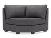 Fauteuil courbé en coin Roll de la collection Sofa Lab - Luxury Charcoal