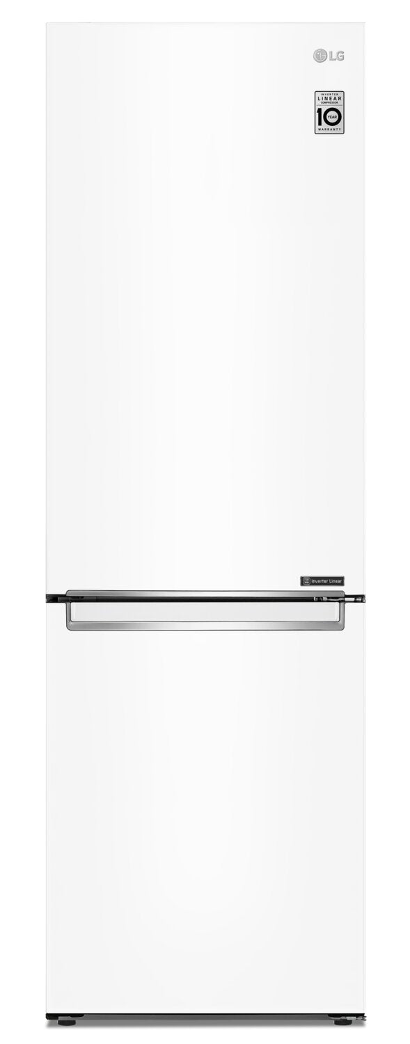 LG 12 Cu. Ft. Counter-Depth Bottom-Freezer Refrigerator - LBNC12231W - Refrigerator in White