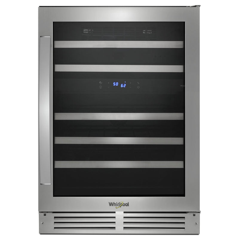 Whirlpool 46-Bottle Under-Counter Wine Cooler - WUW55X24HS - Beverage Centre in Stainless Steel