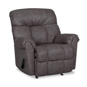 Fauteuil berçant et inclinable 8527 en tissu d'apparence cuir - commodore sombre