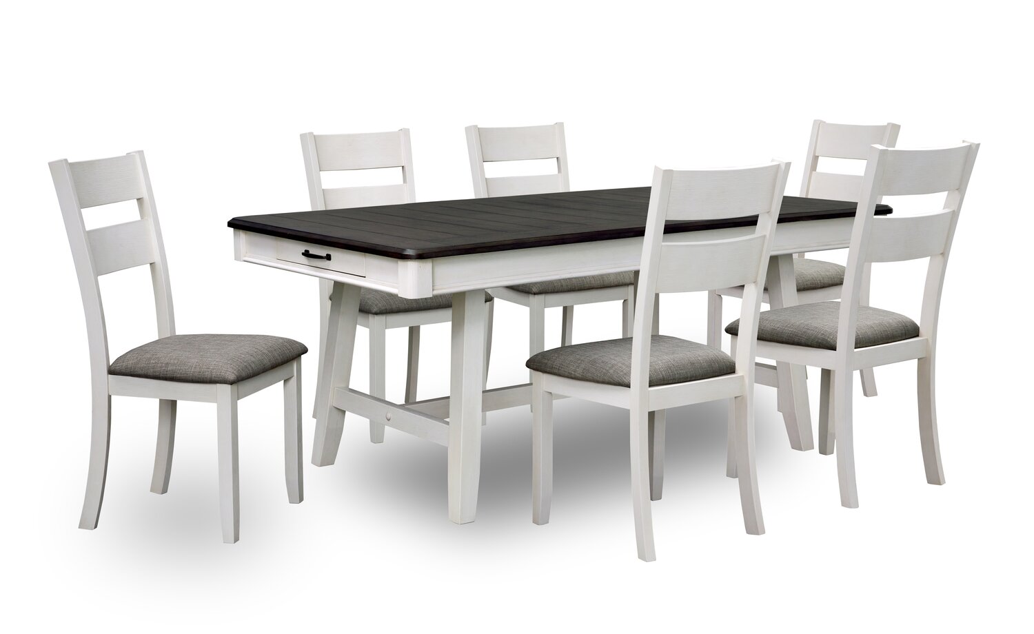 Ensemble Table à Manger 111cm Avec 4 Chaises - Table En Chêne Avec Prises USB Et AC, étagères Réglables - 4