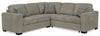 Sofa sectionnel Izzy 3 pièces en chenille avec lit de droite - platine