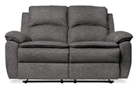  Causeuse inclinable Chandler de 60 po en tissu de chenille - gris