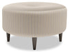 Pouf personnalisable The Curve de Sofa Lab de 31 po fabriqué au Canada en tissu - beige Mushroom Beige
