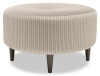 Pouf The Curve de Sofa Lab de 31 po fabriqué au Canada en tissu - beige Mushroom Beige
