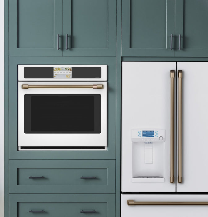 Four mural électrique Café de 5 pi³ et de 30 po avec convection européenne véritable et grilles autonettoyantes - blanc mat - CTS90DP4NW2