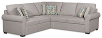 Sofa sectionnel de gauche Haven de Scott Living 2 pièces en tissu de chenille - gris
