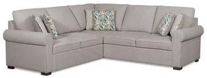 Sofa sectionnel de gauche Haven 2 pièces en chenille - gris
