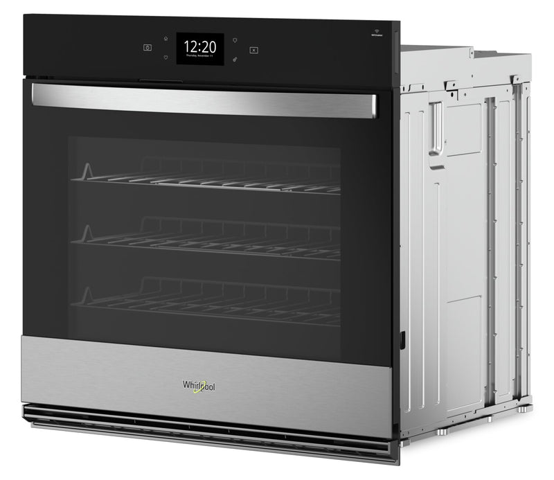 Four mural simple électrique Whirlpool de 4,3 pi³ et de 30 po avec convection véritable - acier inoxydable résistant aux traces de doigts - WOES7030PZ