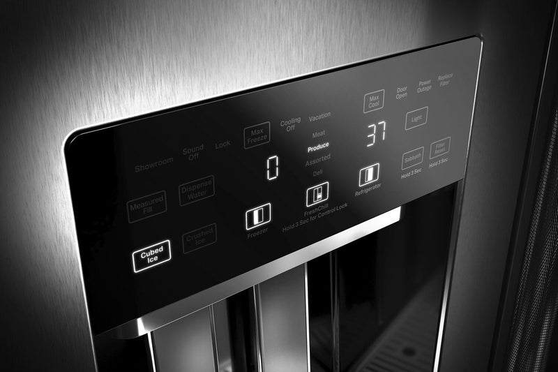 Réfrigérateur KitchenAid de 20,8 pi³ et de 36 po à compartiments juxtaposés - acier inoxydable avec fini PrintShieldMC - KBSD706MPS