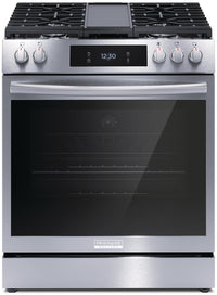  Cuisinière à gaz Frigidaire Gallery de 6 pi³ avec convection totale et friture à air - acier inoxyda…