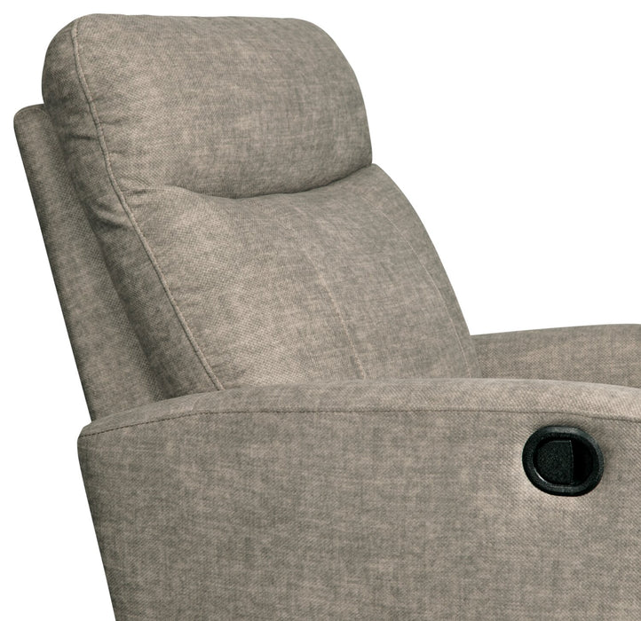 Fauteuil pivotant, coulissant et inclinable Jeffry de 30,3 po en tissu de velours - beige pierre