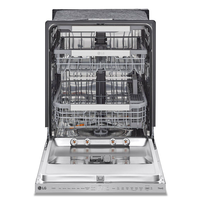 Lave-vaisselle intelligent encastré LG à 44 dBA de 24 po avec commandes sur le dessus et QuadWashMC Pro - acier inoxydable Smudge-ProofMD - LDPS6762S