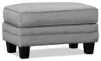  Pouf Tula de 35 po fabriqué au Canada en tissu - gris brume
