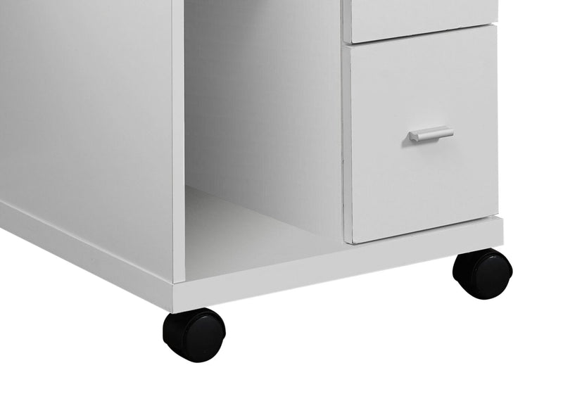 Classeur Willis de 17,75 po avec 2 tiroirs et rangement ouvert sur roulettes - blanc