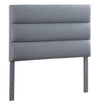 Tête de lit rembourrée et réglable Burk en tissu gris capitonné - format lit double