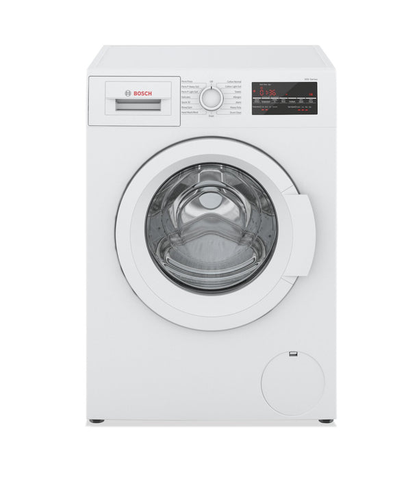 Laveuse à chargement frontal 2,2 pi³ et sécheuse par condensation de 4 pi³ de série 300 de Bosch 