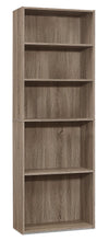 Bibliothèque Slade de 24,75 po à 5 tablettes - taupe foncé