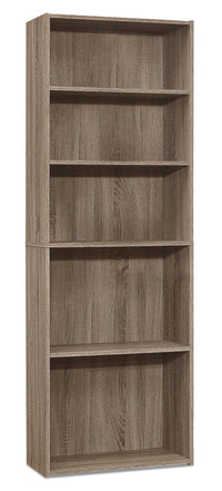 Bibliothèque Slade de 24,75 po à 5 tablettes - taupe foncé