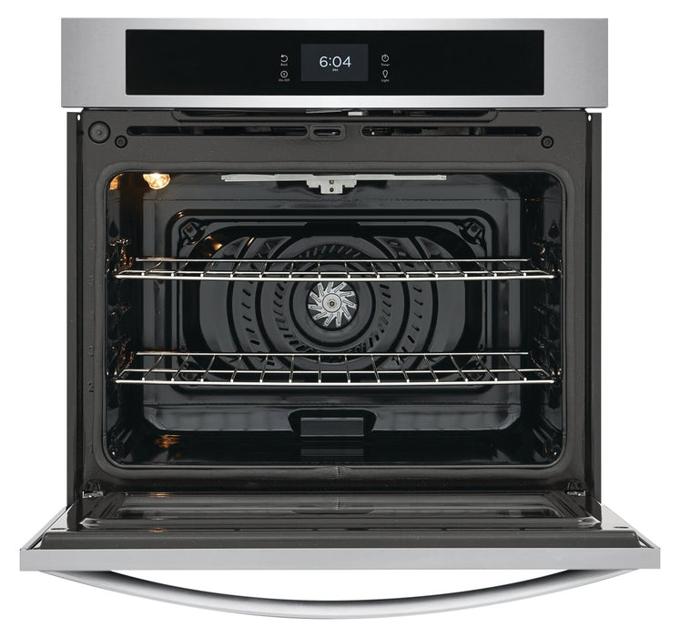 Four mural simple électrique Frigidaire de 5,3 pi³ et de 30 po avec convection à ventilateur - acier inoxydable - FCWS3027AS