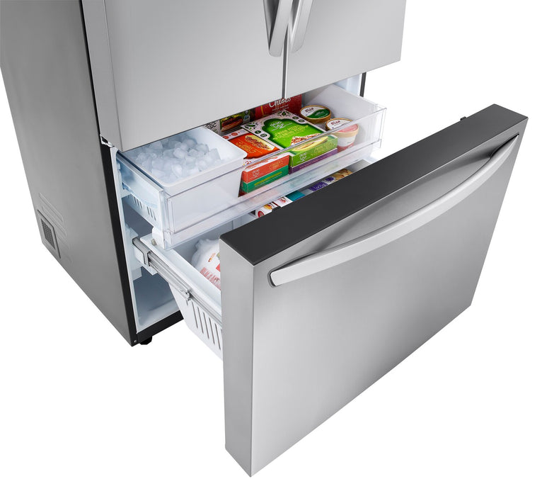 Réfrigérateur LG de 32 pi³ et de 36 po à portes françaises de profondeur standard MAXMC - acier inoxydable Smudge-ProofMD - LRFLS3206S