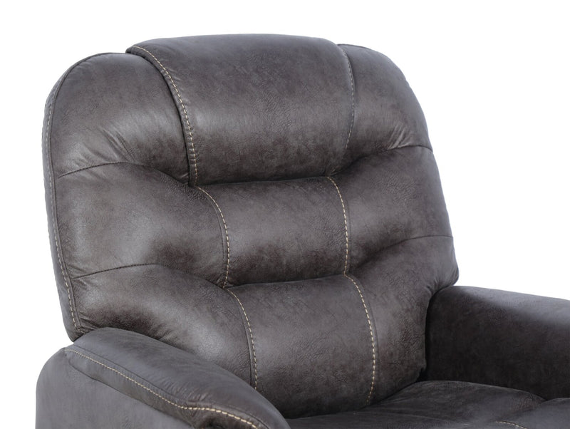 Fauteuil basculeur à inclinaison électrique Landon de 34 po en microfibre - gris