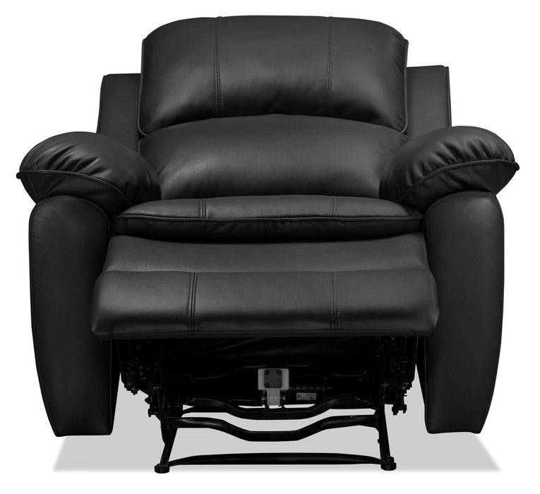 Fauteuil à inclinaison électrique Chandler de 37 po en tissu d’apparence cuir - gris