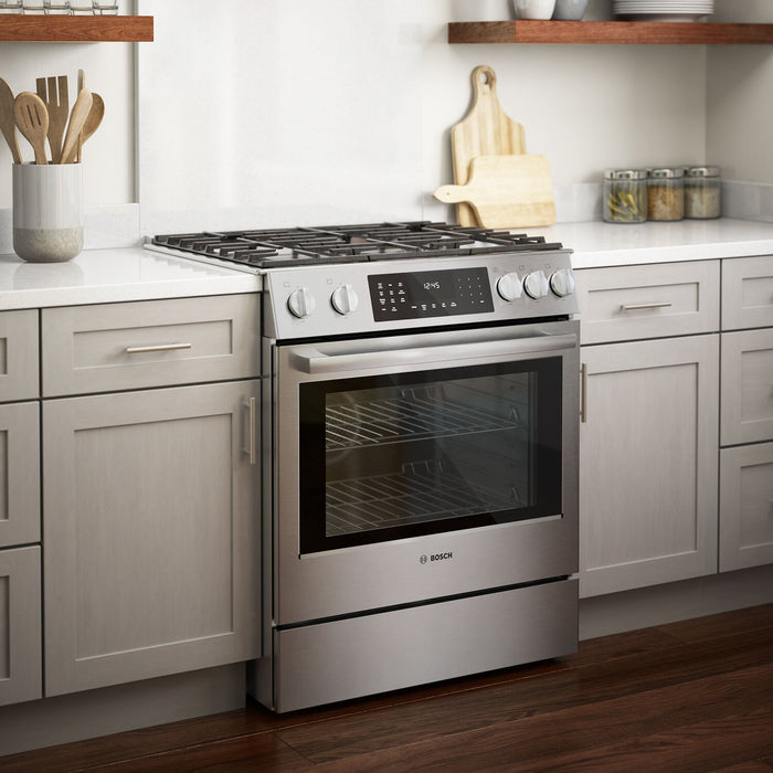 Cuisinière hybride Bosch de série 800 de 4,6 pi3 avec tiroir-réchaud - HDI8056C