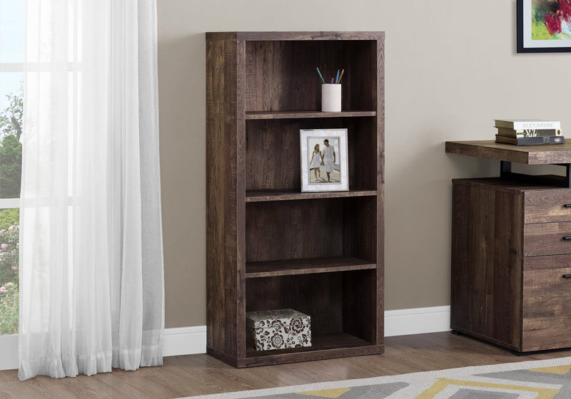 Bibliothèque Slade de 23,75 po à 4 tablettes - brune