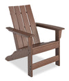 Chaise Adirondack Nome pour la terrasse à l’extérieur - plastique à haute densité, résistante aux rayons UV et aux intempéries - brune