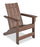 Chaise Adirondack Nome pour la terrasse à l’extérieur - plastique à haute densité, résistante aux rayons UV et aux intempéries - brune