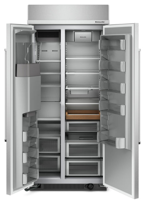 Réfrigérateur KitchenAid de 20,8 pi³ et de 36 po à compartiments juxtaposés - acier inoxydable avec fini PrintShieldMC - KBSD706MPS