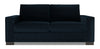 Sofa personnalisable Track de Sofa Lab de 75 po de format condo fabriqué au Canada en tissu de chenille avec accoudoirs rectilignes - bleu Luxury Indigo