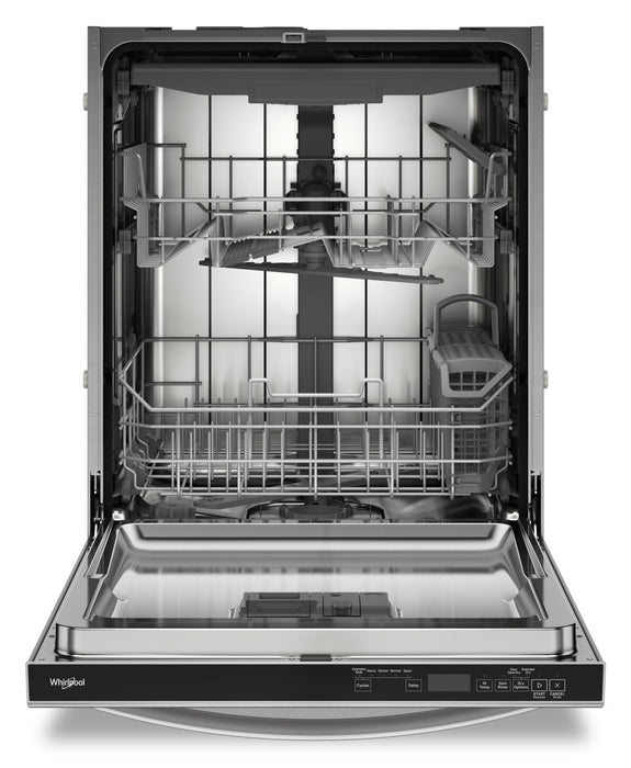Lave-vaisselle encastré Whirlpool de 24 po et de 44 dBA avec commandes sur le dessus - acier inoxydable résistant aux traces de doigts - WDT550SAPZ