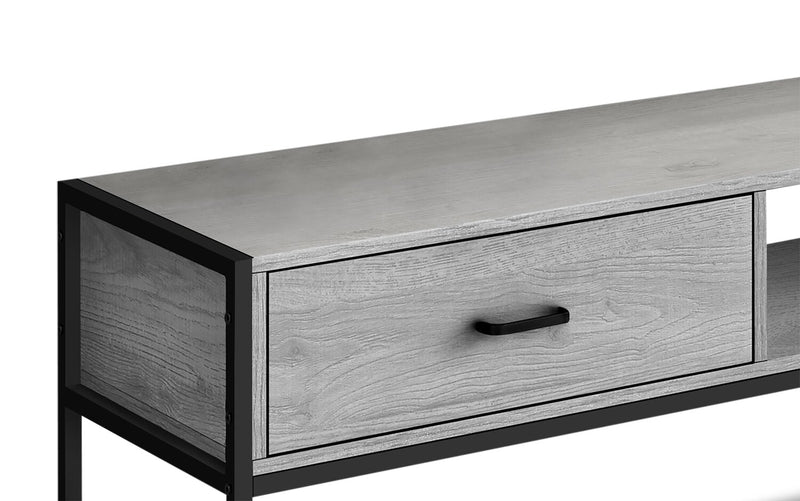 Meuble pour téléviseur Rhea de 48 po avec rangement et système de gestion des câbles pour téléviseurs jusqu’à 55 po - gris
