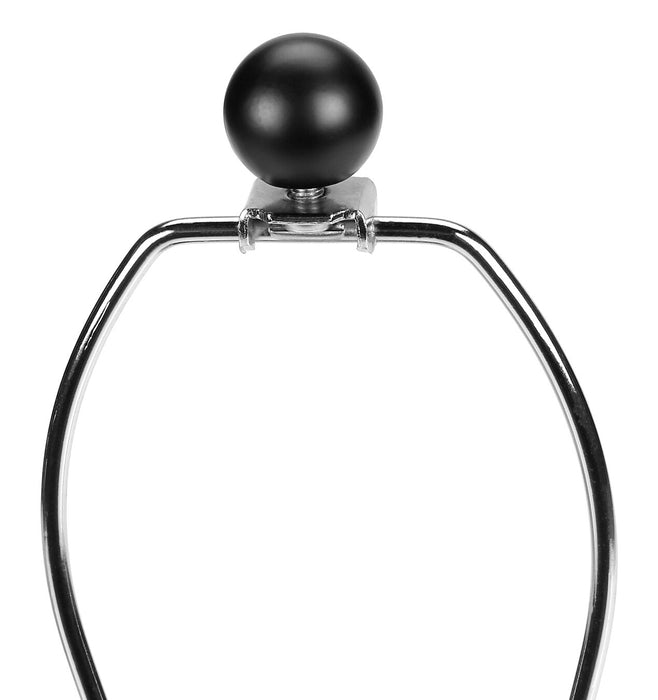 Lampe de table de 24 po béton noir avec abat-jour gris