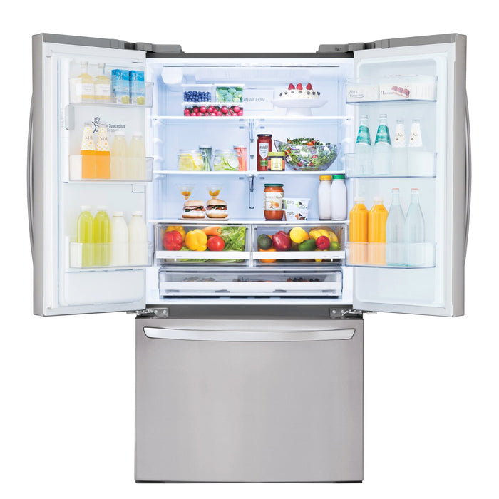 Réfrigérateur LG de 28 pi³ et de 36 po à portes françaises - acier inoxydable Smudge-ProofMD - LRFS28XBS